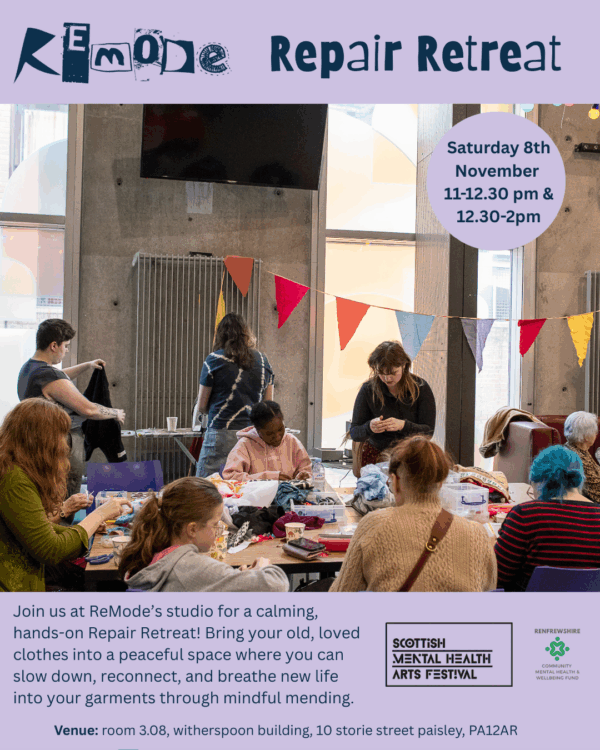 Repair Retreat! For the Scottish Mental Health and Arts Festival