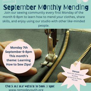 September Monthly Mend: 07/09/26 6-8pm